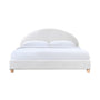 Archie King Bed - White Boucle