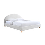 Archie Boucle King Bed (White)