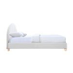 Archie Boucle King Bed (White)