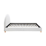 Archie Boucle King Bed (White)