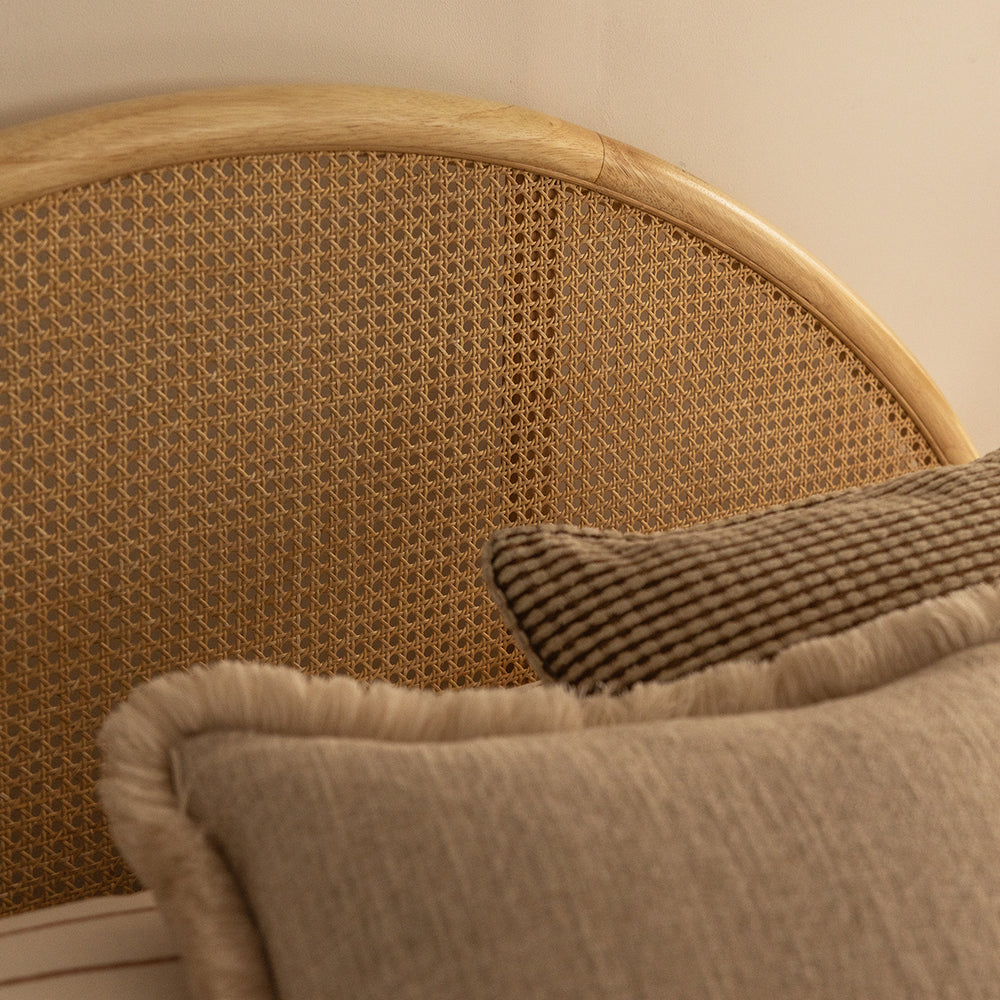 Avery Arch Rattan Double Bed (Oak)