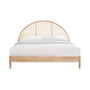 Avery Arch Rattan Double Bed (Oak) - Avery Arch Rattan Double Bed (Oak)