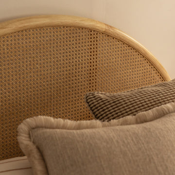 Avery Arch Rattan King Bed (Oak)