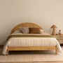 Avery Arch Rattan King Bed (Oak) - Avery Arch Rattan King Bed (Oak)