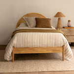 Avery Arch Rattan King Single Bed (Oak)