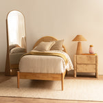 Avery Arch Rattan Single Bed (Oak)