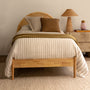 Avery Arch Rattan Single Bed (Oak) - Avery Arch Rattan Single Bed (Oak)