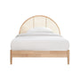Avery Arch Rattan Single Bed (Oak) - Avery Arch Rattan Single Bed (Oak)