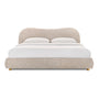Cloud King Bed - Cream Textured Weave