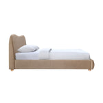 Cloud Velvet King Bed (Oak, Sapphire)