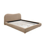 Cloud Velvet King Bed (Oak, Sapphire)