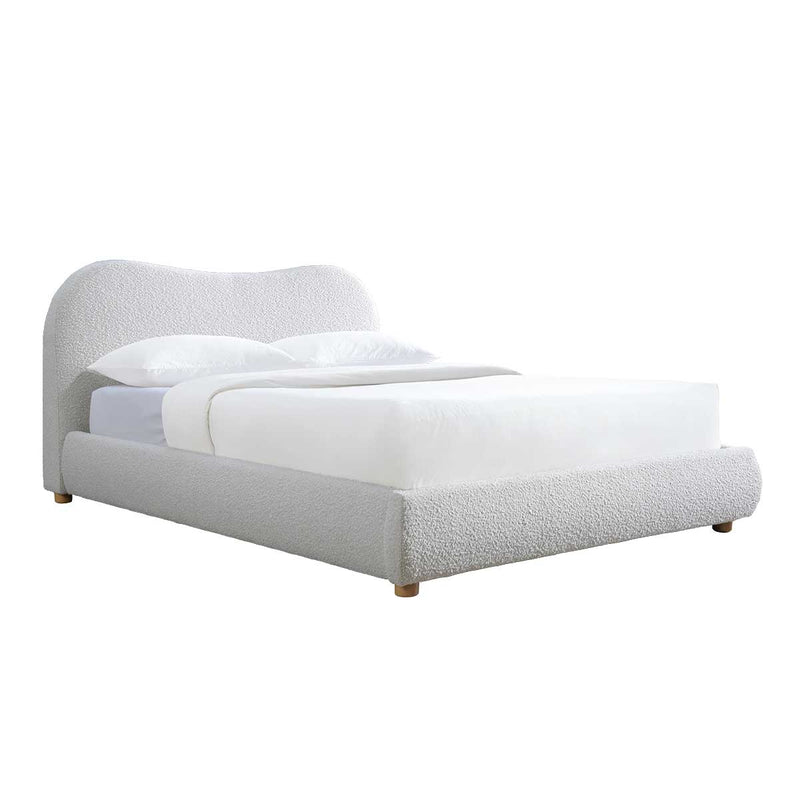 Cloud Boucle King Bed (Oak, Cream)