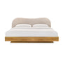 Cloud Timber King Bed - Cream Textured Weave / Oak