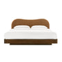 Cloud Timber King Bed - Caramel Textured Weave / Walnut