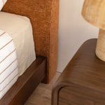 Caramel Textured Weave / Walnut