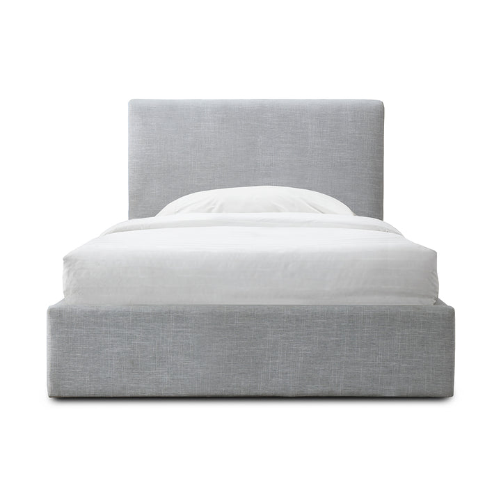Dane Fabric King Single Bed (Light Grey)