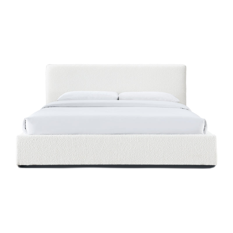 Dane Boucle King Bed (White)