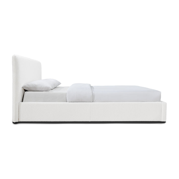 Dane Boucle King Bed (White)