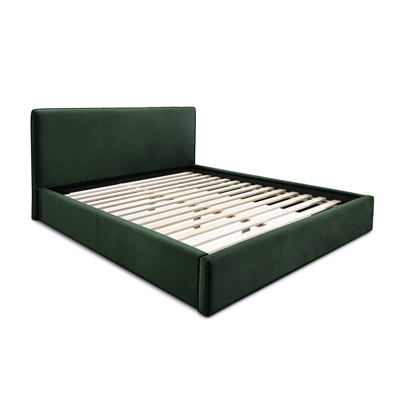 Dane Velvet King Bed (Forest)