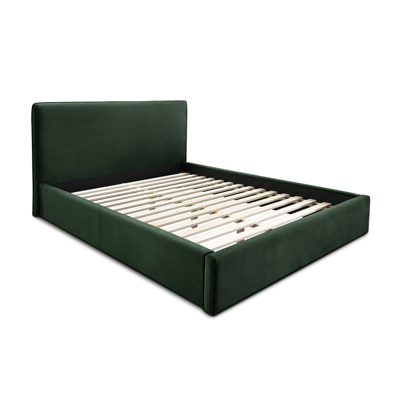 Dane Velvet Queen Bed (Forest)