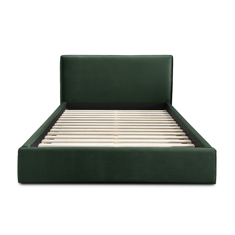 Dane Velvet Queen Bed (Forest)