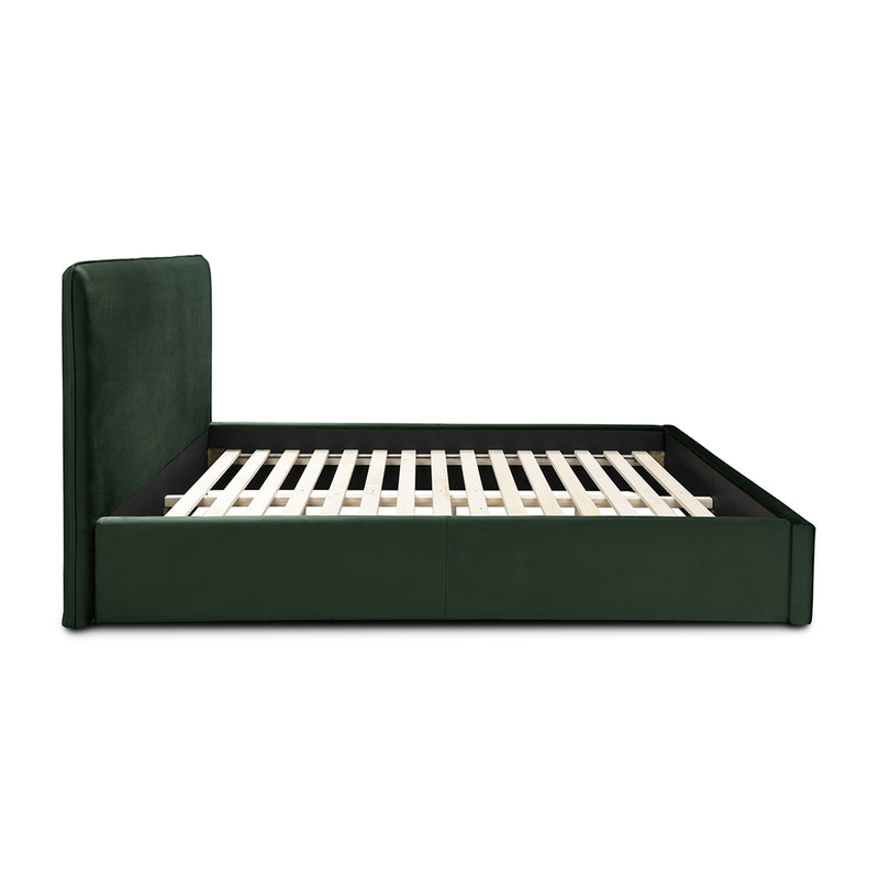 Dane Velvet Queen Bed (Forest)