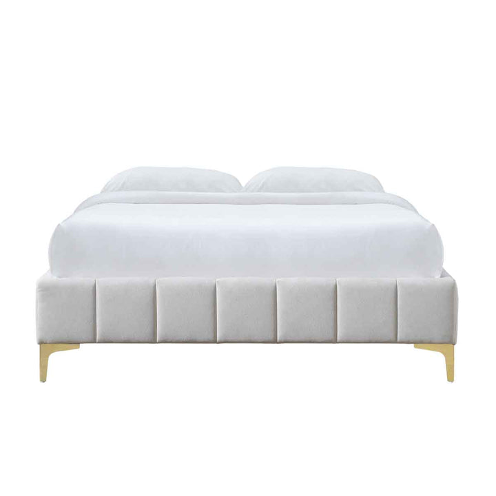 Georgia Fabric Double Bed Frame (Cream)