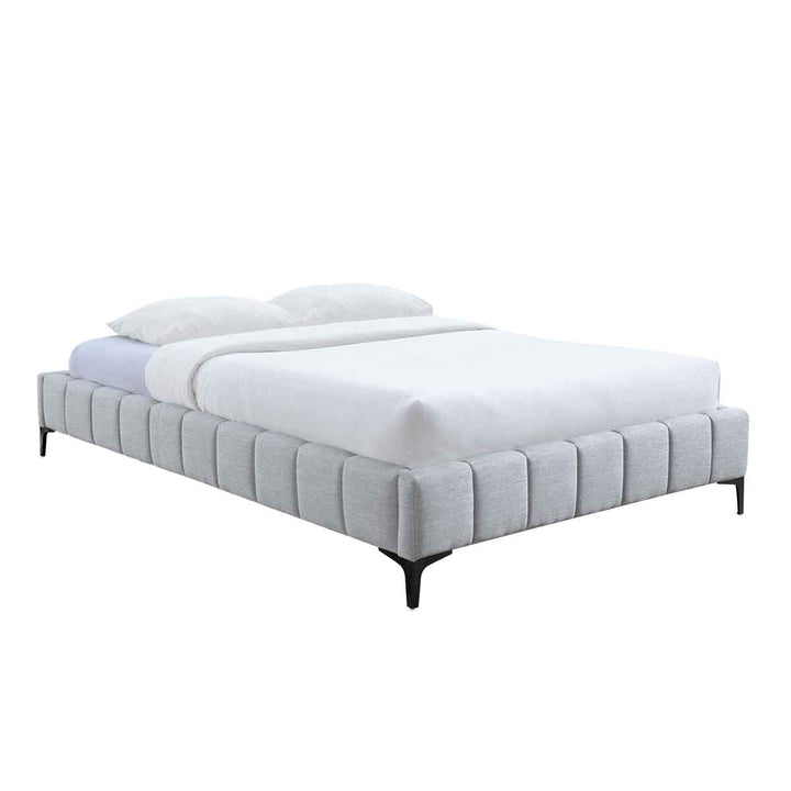 Georgia Fabric Double Bed Frame (Light Grey)