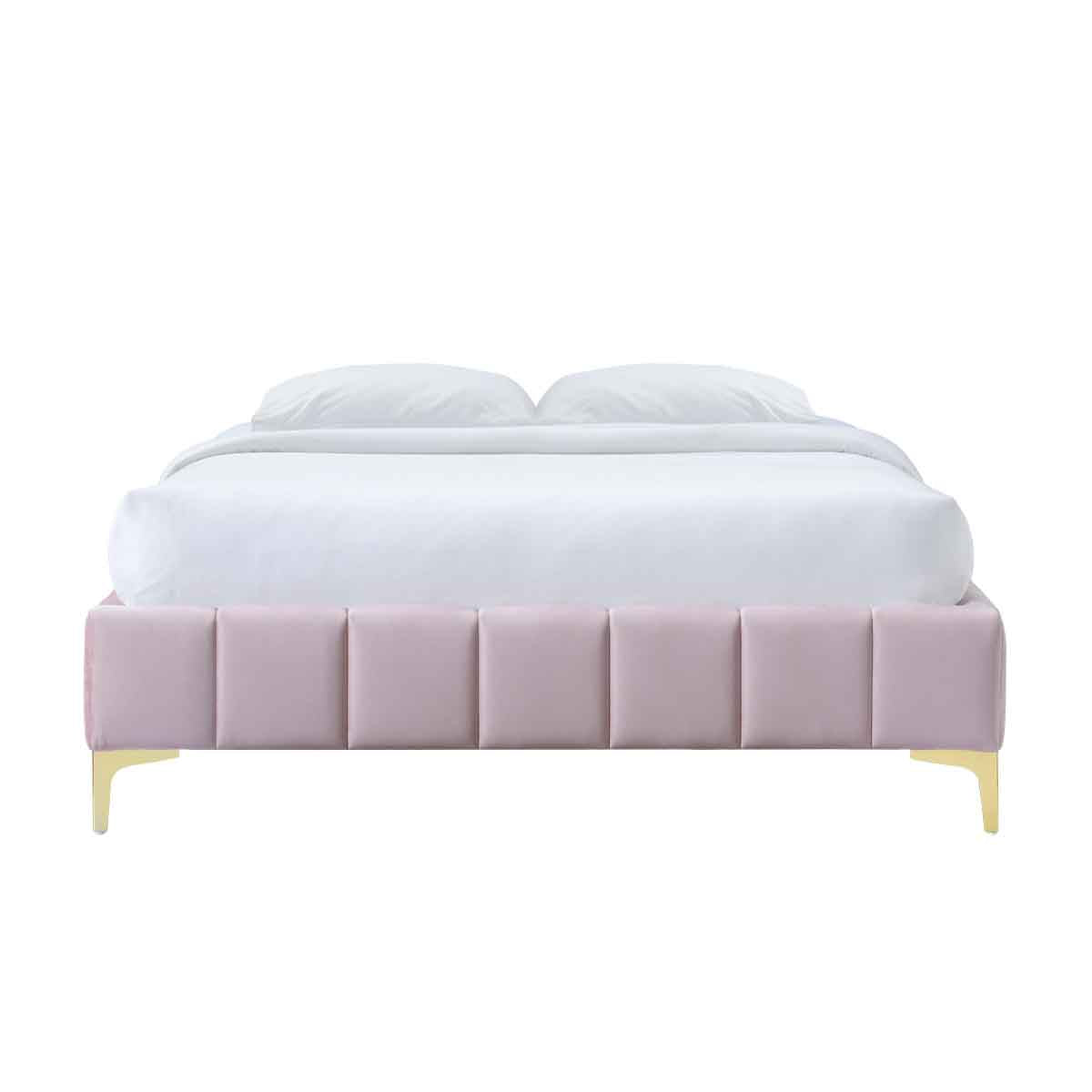 Blush pink deals double bed frame