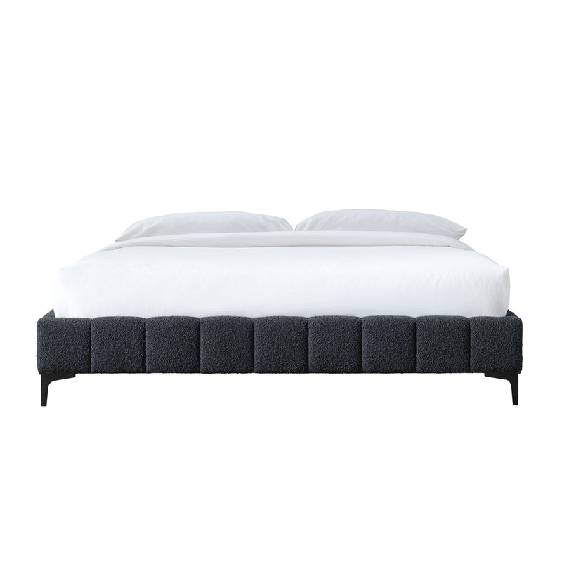 Georgia Boucle King Bed Frame (Charcoal)