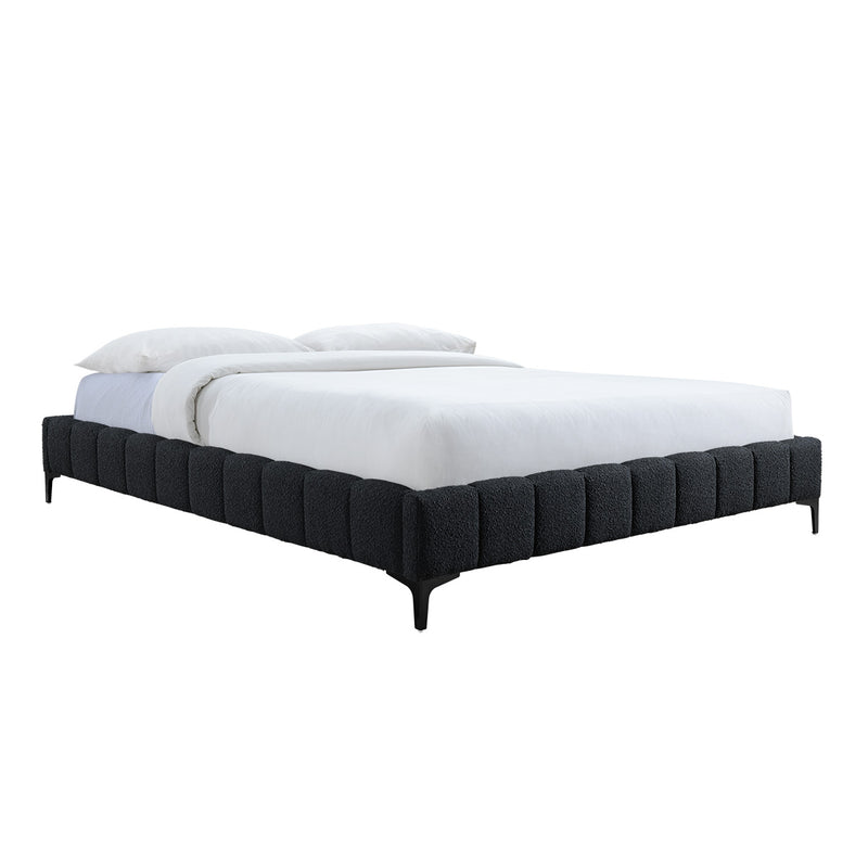 Georgia Boucle King Bed Frame (Charcoal)