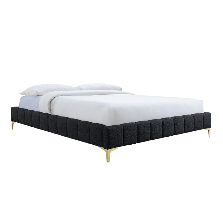 Georgia Boucle King Bed Frame (Charcoal)