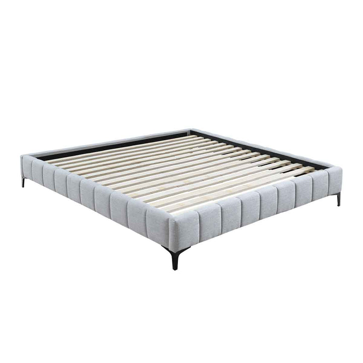 Georgia Fabric King Bed Frame (Light Grey)