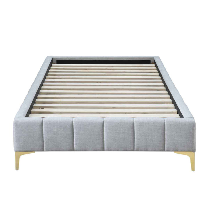 Georgia Fabric King Single Bed Frame (Light Grey)