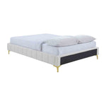 Georgia Boucle Double Bed Frame (White)