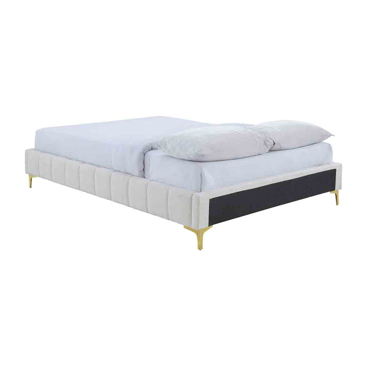 Georgia Boucle King Bed Frame (White)