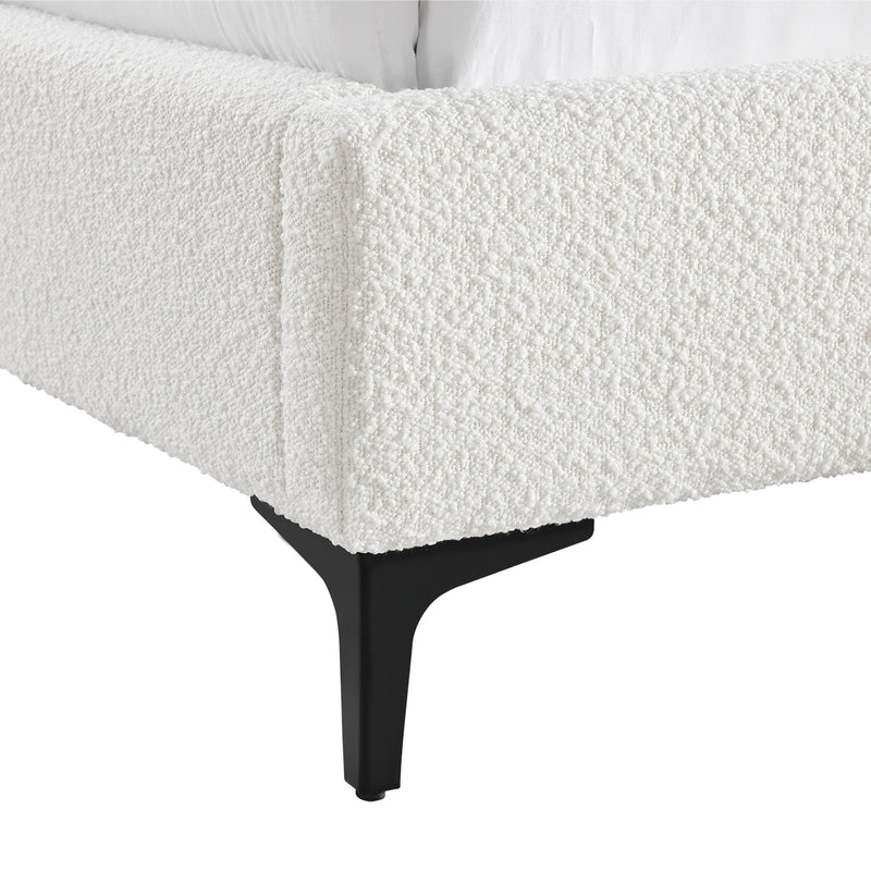 Georgia Boucle King Bed (White)