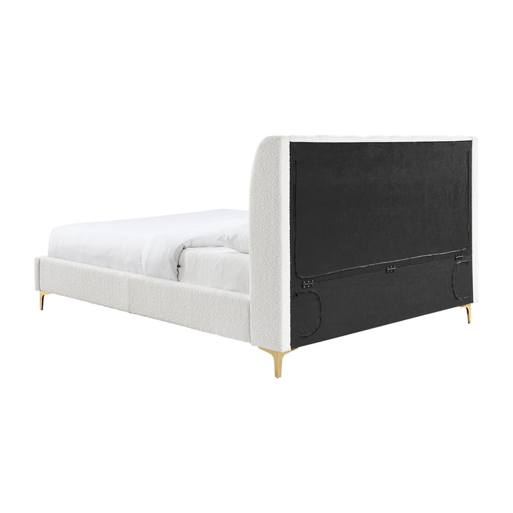 Georgia Boucle Queen Bed (White)