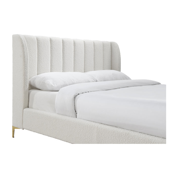 Georgia Boucle Double Bed (White)