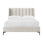 Georgia Fabric Double Bed (Cream)