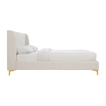 Georgia Fabric King Bed (Cream)