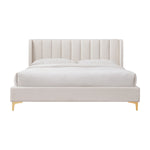 Georgia Fabric King Bed (Cream)