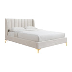 Georgia Fabric Queen Bed (Cream)