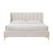 Georgia Fabric Queen Bed (Cream)