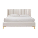 Georgia Fabric Queen Bed (Cream)