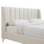 Georgia Fabric Queen Bed (Cream)