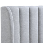 Georgia Fabric King Bed (Light Grey)