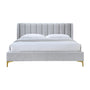 Georgia King Bed - Light Grey