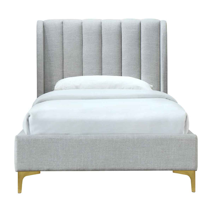Georgia Fabric King Single Bed (Light Grey)