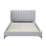 Georgia Boucle King Bed (Mixed Grey)